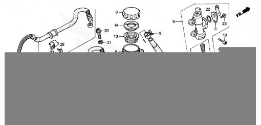 REAR BRAKE MASTER CYLINDER CB600F5 de 2005